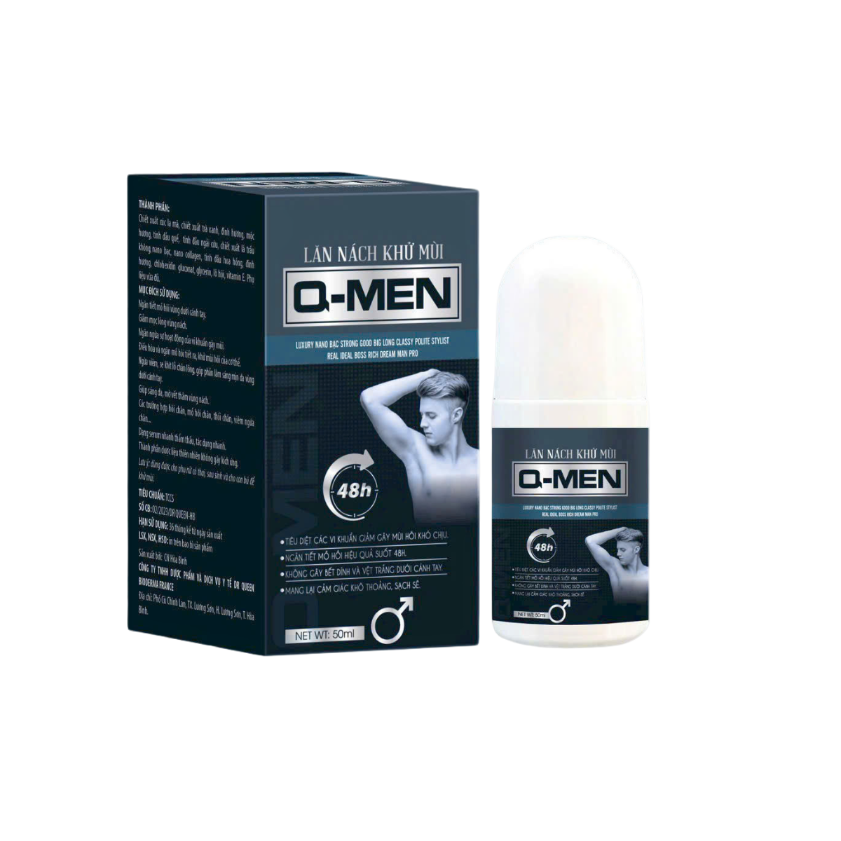 Lăn khử mùi Ngăn tiết mồ hôi 48h Q Men Hưng Thịnh (C/50ml) 17591/23/CBMP-HN
