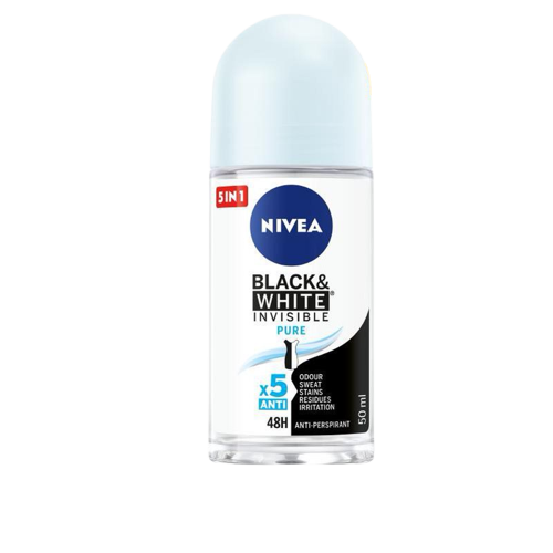 Lăn khử mùi nivea black&white invisible pure beiersdorf (chai/50ml)