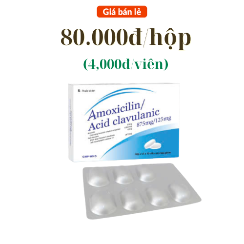Amoxicilin/ Acid Clavulanic 500mg/125mg Tipharco (H/20v)